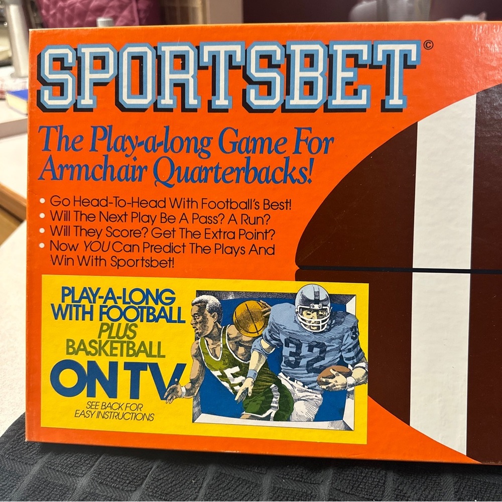 Sportsbet Play Along board game NFL football NBA basketball vintage RARE 1987
